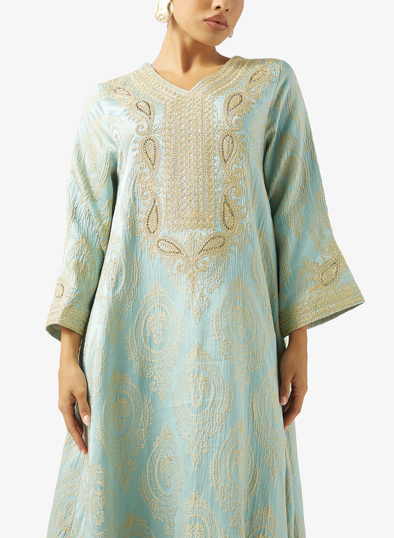 Khizana Embroidered Jalabiya - Image 3